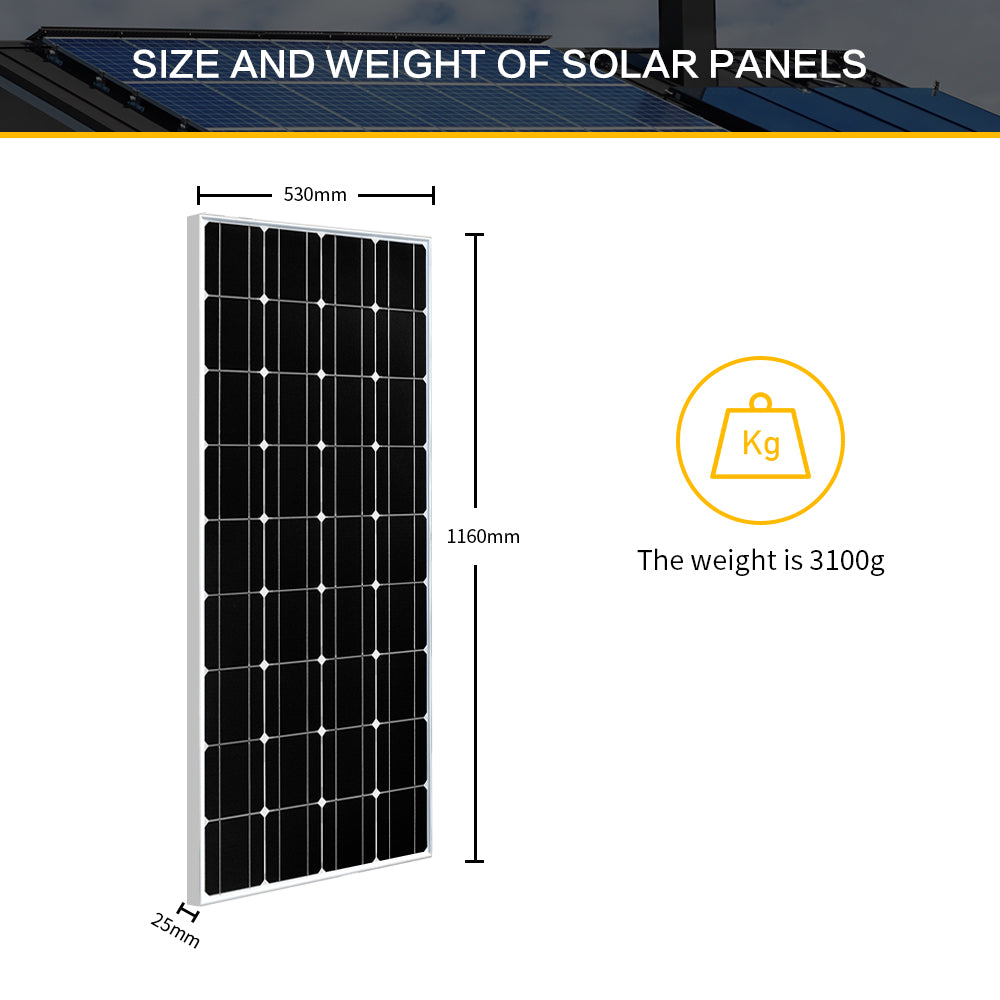 Solar Panel 300 Watt Kit Complete Off-Grid 12V/24V Battery 18 Voltage Cell 150w Charge for Boat Caravan Home Sonnenkollektor