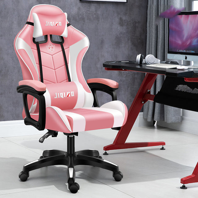 Computer Gaming Chairs with Massage Leather Office Chair RGB Light Gamer Chair