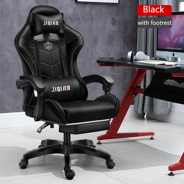 Gaming Chairs WCG Ergonomic Massage Leather Chair RGB Light Computer Chair