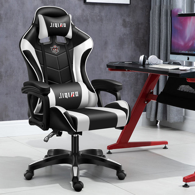 Gaming Chairs WCG Ergonomic Massage Leather Chair RGB Light Computer Chair